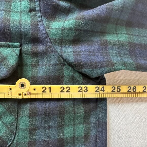 Pendleton Board Shirt Mens XL Green Blue Black Watch Tartan Wool Flannel Outdoor - Picture 9 of 13